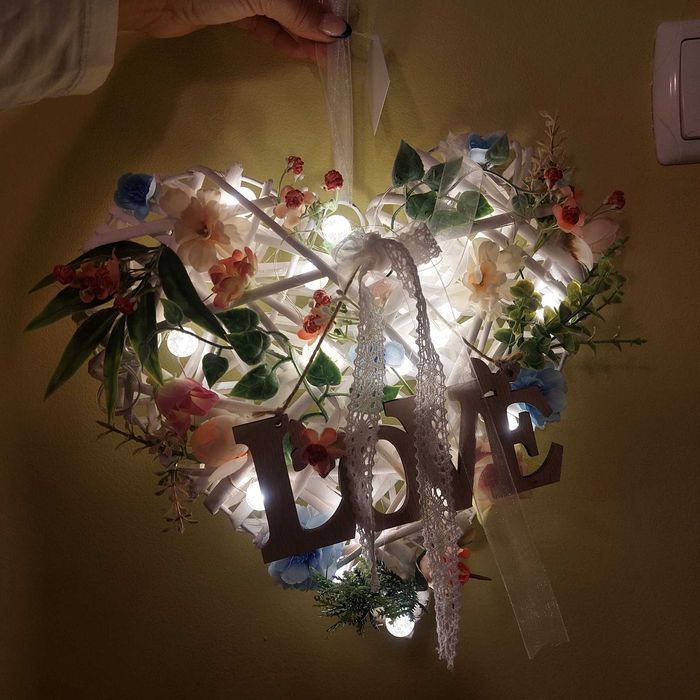 Сърца,светлинки,цветя,Коледа е,обич,любов,подарък,за тебе