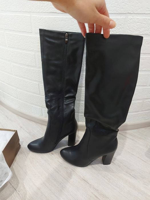 Сапоги новые, экокожа, мягкие.