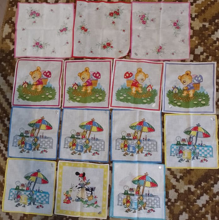 Винтидж памучни детски кърпички