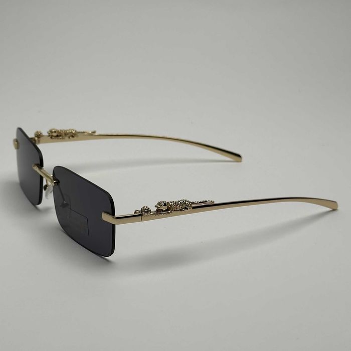 Правоъгълни Слънчеви Очила CARTIER Кафяви , черни Унисекс UV400 CE