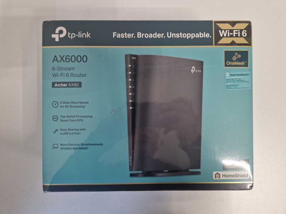 Рутер TP-Link - Archer AX80, 6Gbps, черен