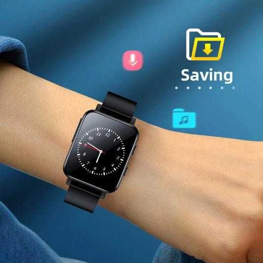 8x Ядрен TouchScreen Смарт Часовник OLED Дисплей Диктофон Гласoва Активaция Аудио Рекордер Мултифункционален с Интелигентни Функции и Тъчскрийн Екран