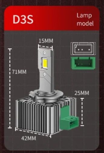 Becuri LED D3S D3R Canbus 12V-24V 50000LM set 2buc