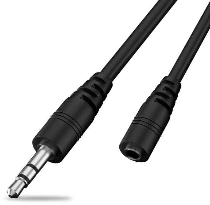 HIFI AUX Смартфон Слушалки Удължаващ Аудио Кабел 3.5мм Стерео Жак Женско към Мъжко Удължителен 3/5м.