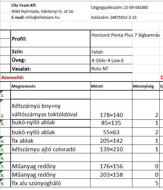Termopán - Bejárati ajtó, - Ablakok