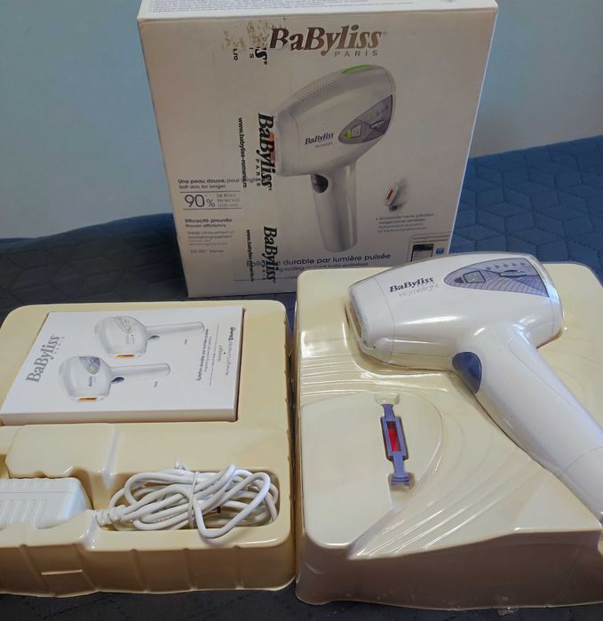 Epilator BaByliss IPL Homelight G945E, 200.00 impulsuri, 2 capete, Alb