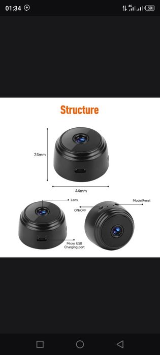 Wifi camera HD 1080p