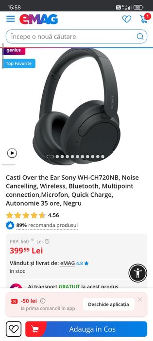 URGENT: Casti wireless SONY noi nouțe