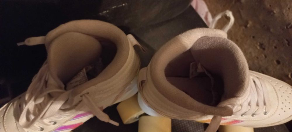 Ролкови кънки за деца Quad 100 цвят бял в отлично състояние- номер/размер 34