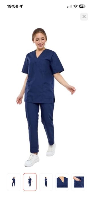 Медицинская форма, цвет темно синий, размер 48,