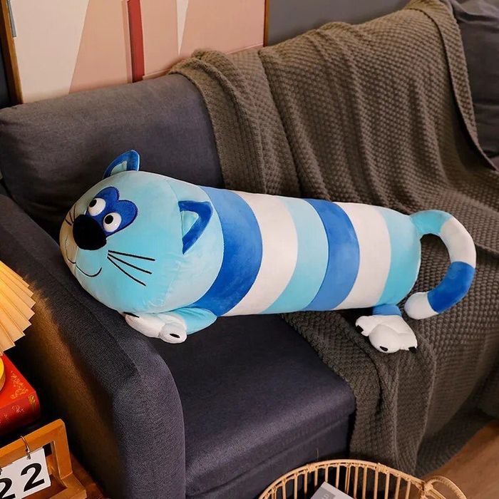 Голяма плюшена Котка Възглавница Long Cat Плюшена Възглавница дълга