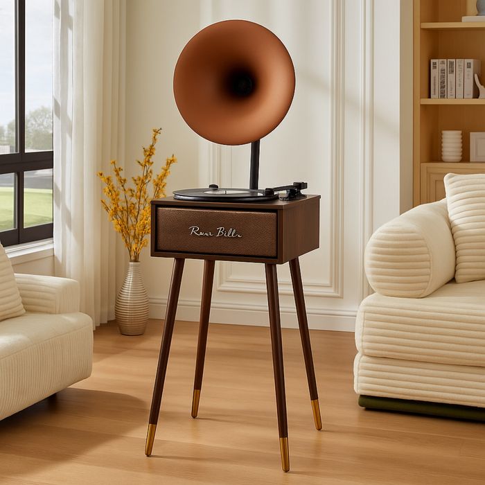 Граммофон винтажный на ножках Rose Bella