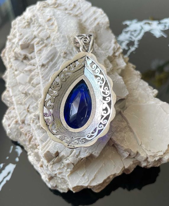 Pandativ/Medalion Argint 925 cu Piatra Semipretioasa Tanzanit