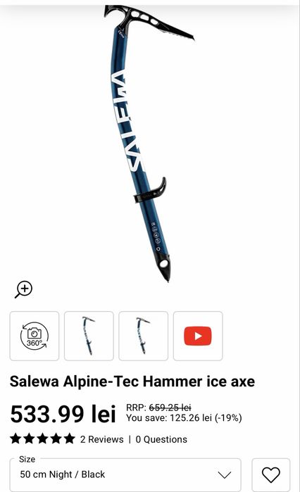 Piolet Salewa Alpine Tech Hammer Nou