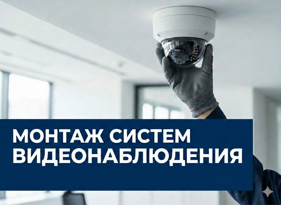 Монтаж видеонаблюдения, гарантия