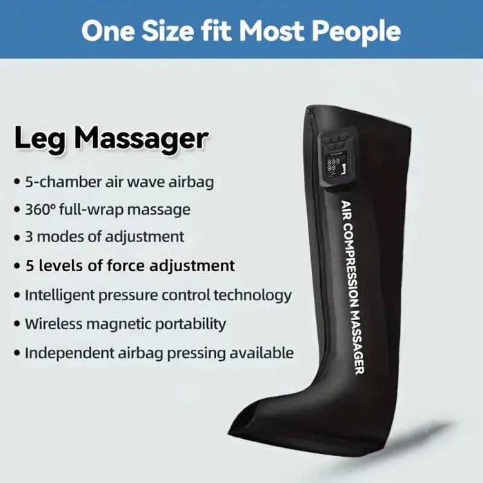 USB Зареждащ се Масажор за Крака с 360° Обвивка 3DВъздушни Възглавници