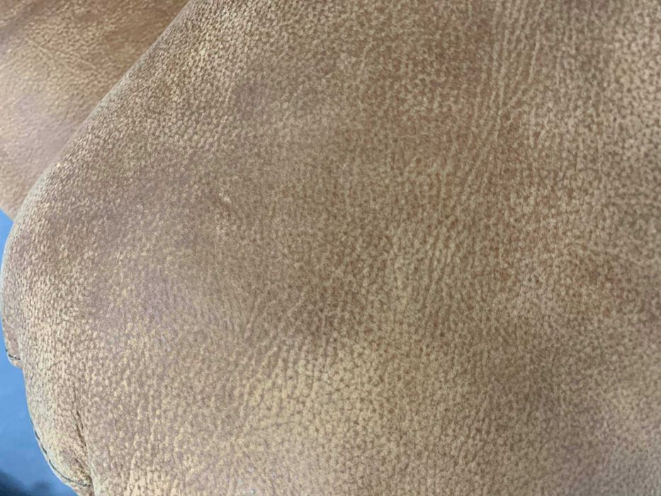 Светло кафяв кожен фотьойл - естествена кожа