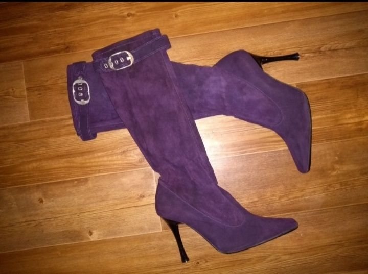 Сапоги кожа /замша   обмен