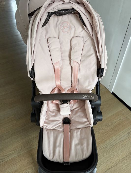 Количка Cybex Priam 4, Сребристо + Pink Rose