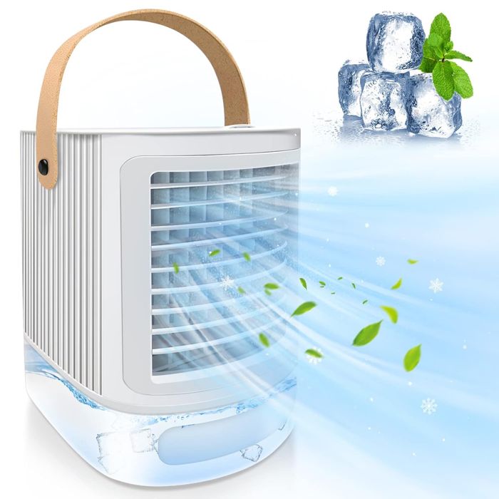 Преносим мини охладител с водна пара и лед