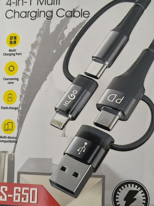 Мултифункционален кабел 4 в 1 KLGO S-650

Характ