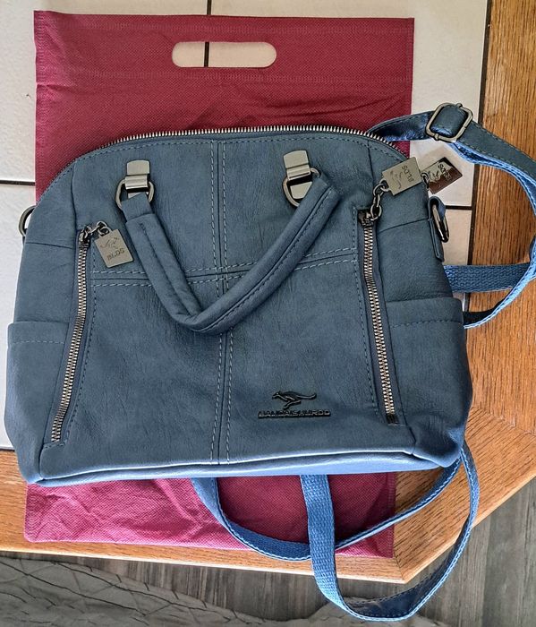 Нова дамска раничка и Чанта 2 в 1 с много прегради и ципове