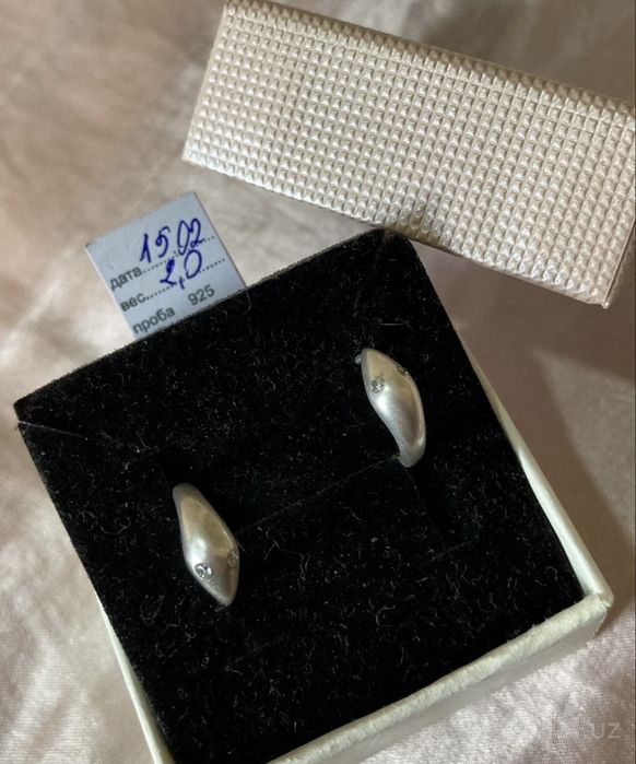 Серебряные сережки, змейки