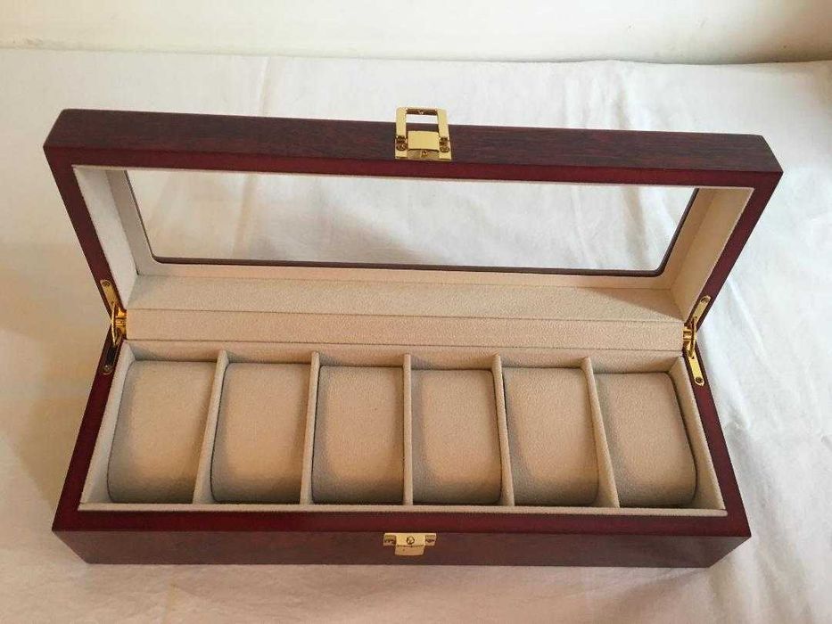 Cutie Caseta Depozitare Ceasuri Lemn pentru 6,10,12 și 20