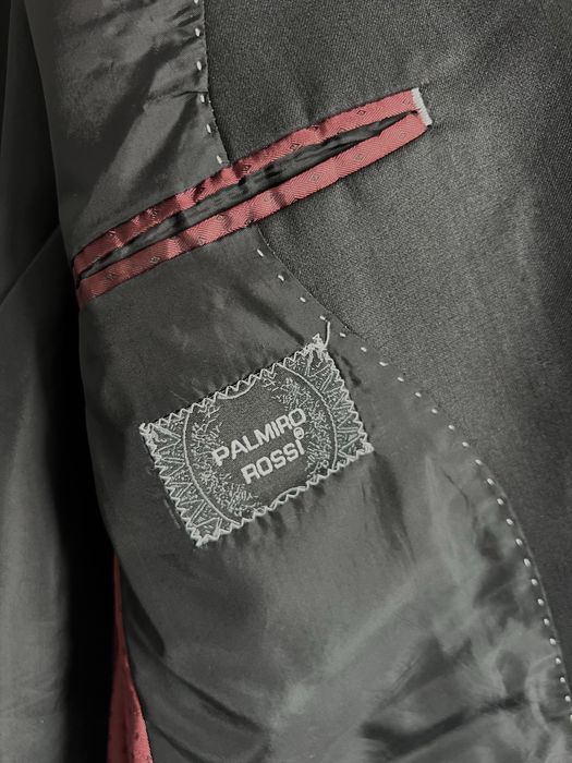 Costum Elegant Negru Palmiro Rossi, 2 Piese (Sacou & Pantaloni) - Măsura 48 (Drop 6)
