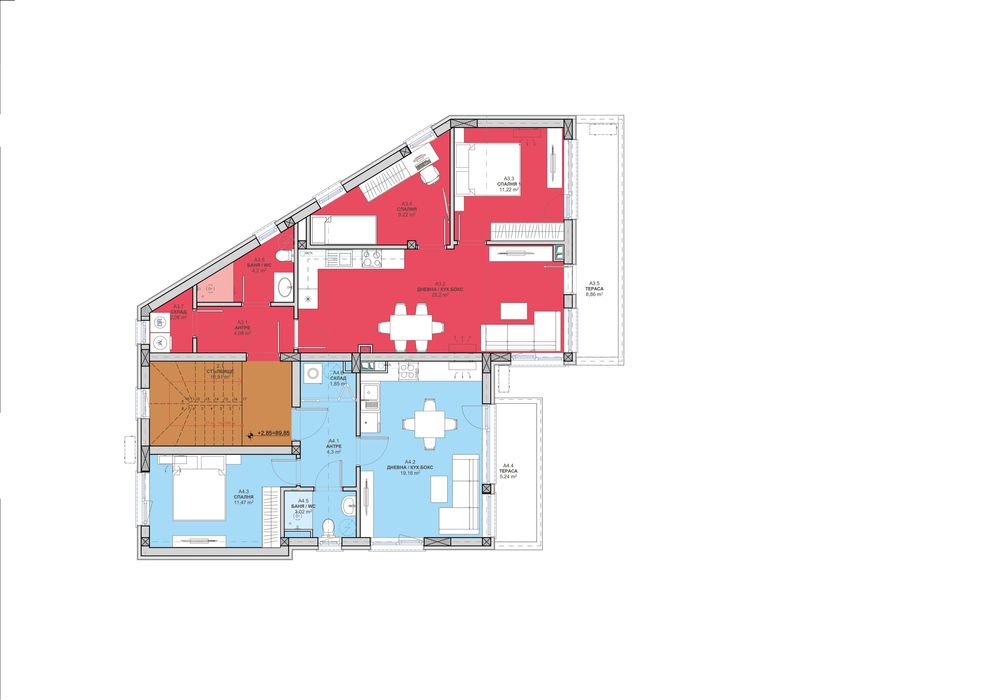 Продава се Тристаен апартамент в Бургас, Меден рудник - зона Д - 98 кв.м за 949 €/кв.м - Снимка #2