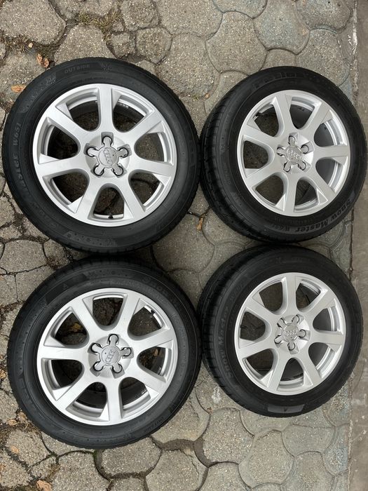 Jante aliaj 5x112mm, anvelope iarna 225/55 R17 Audi A4 B8 B9, A6 C6 C7