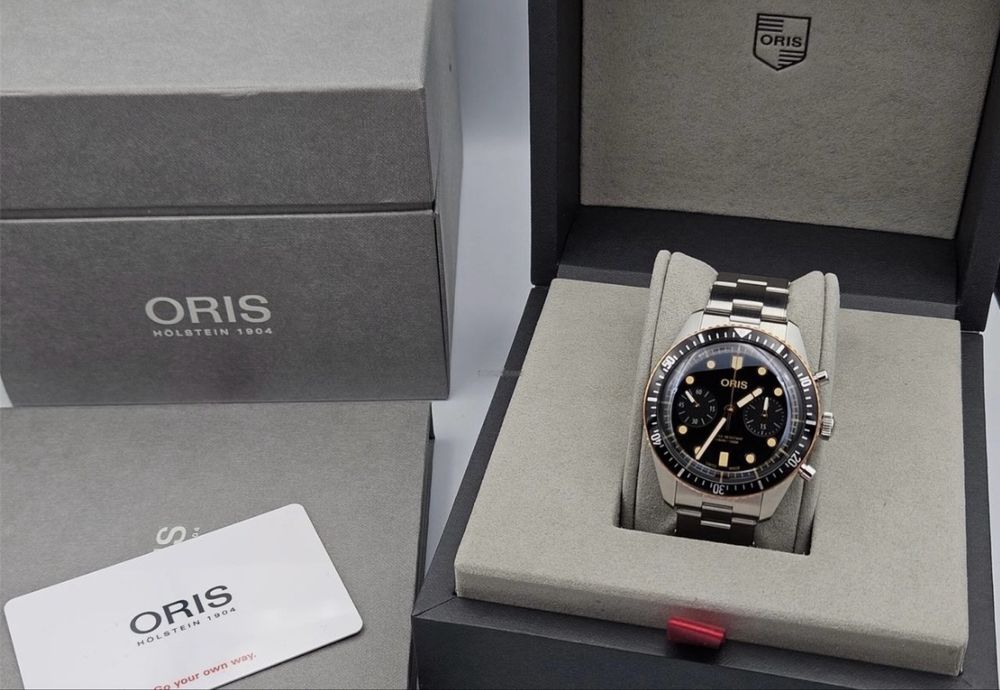 Швейцарские часы Oris, механический хронограф