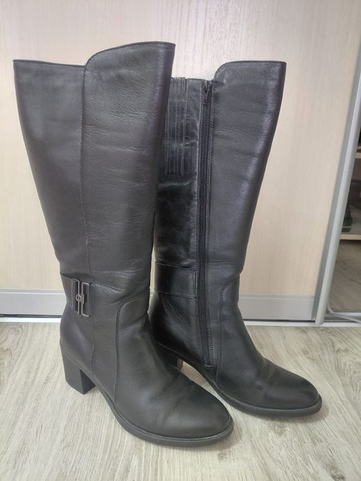 Продам сапоги кожанные демисезонные