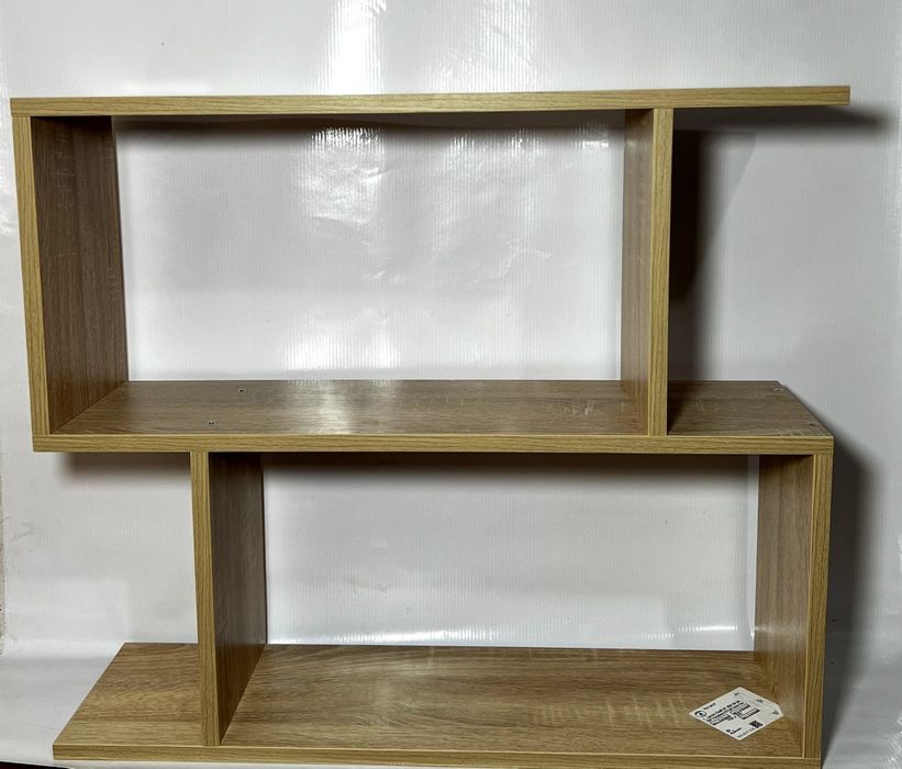 Zamonaviy zigzag devor polkasi | Kitob va dekor uchun