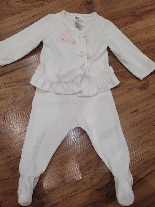 Бял комплект H&M, 4-6 месеца