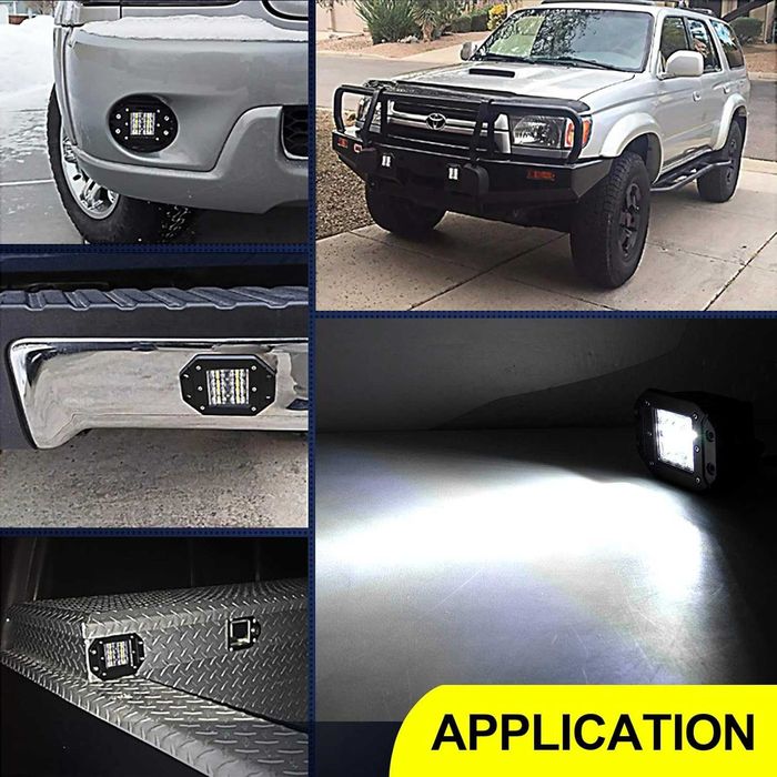 Set 2 Proiectoare LED Off-Road/Moto 40W - Spot Beam, Impermeabile IP67