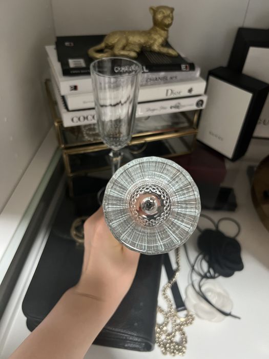 Pahare pahar sampanie flute cristal bohemia cadou miri nunta