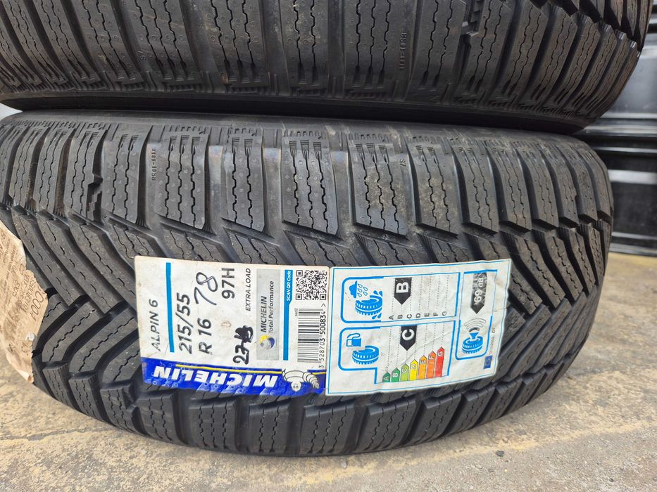 2 Anvelope IARNA M+S - 215/55/16 97H XL - Michelin Alpin 6 - NOI - DOT 2018