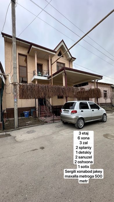 Sergili xonabod 1 sotix  uy sotiladi