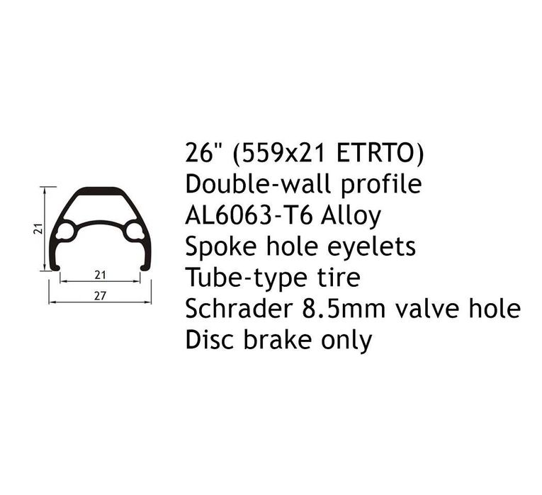26" QR/Disc Shimano Deore - Нова предна капла за диск - планински велосипед