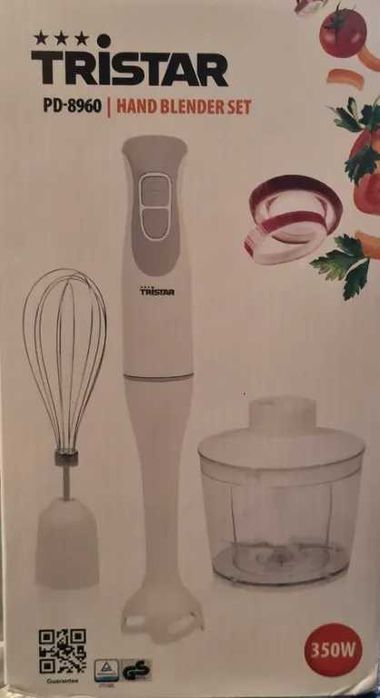 Пасатор Tristar PD-8960 - 4 части 350W - 2 скорости - 3 в 1 - бял