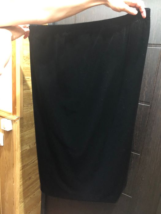 Юбка велюровая черная