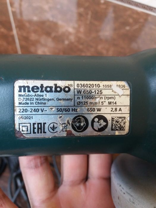 Болгарка Metabo Germany диск 125 оригинал