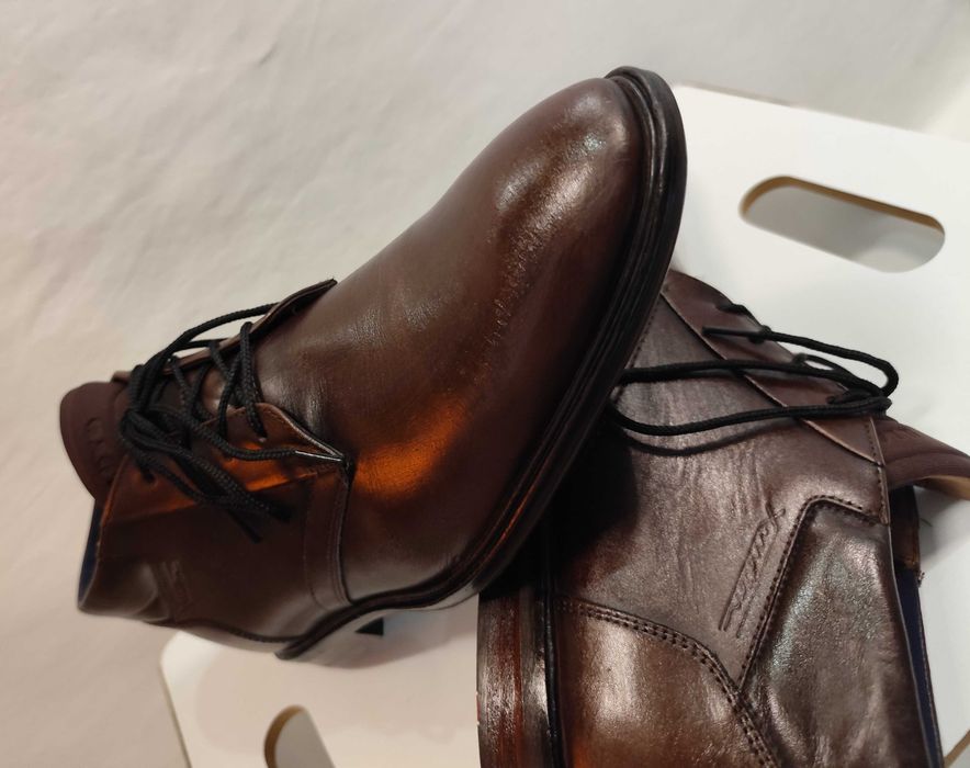 Ghete lace-up premium 43 43.5 LLOYD piele naturala moale maro