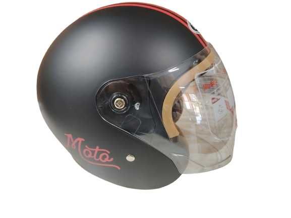 Каска за мотор/Скутер каска Червена/Оранжева