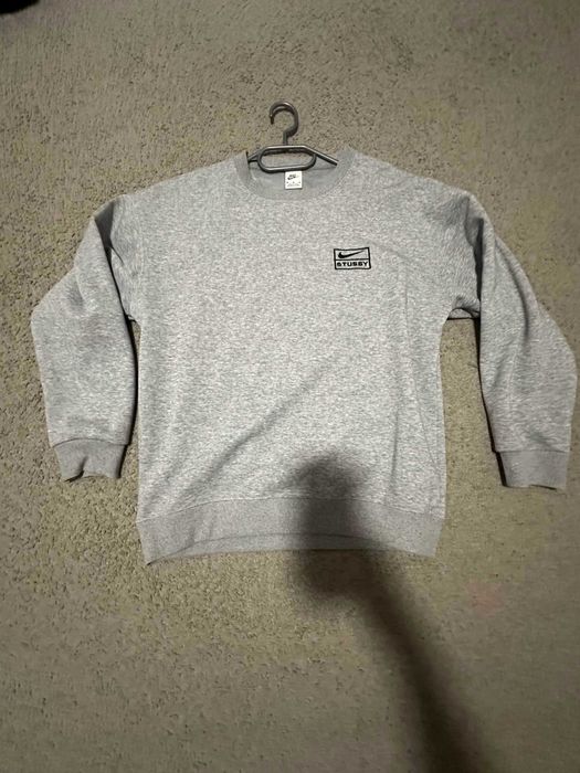 Nike Stussy Sweatshirt Fleece Grey M size