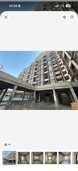 СРОЧНО! Bobur Residence, 3 ком, 72 м², 2 этаж, кадастр есть аэропорт!
