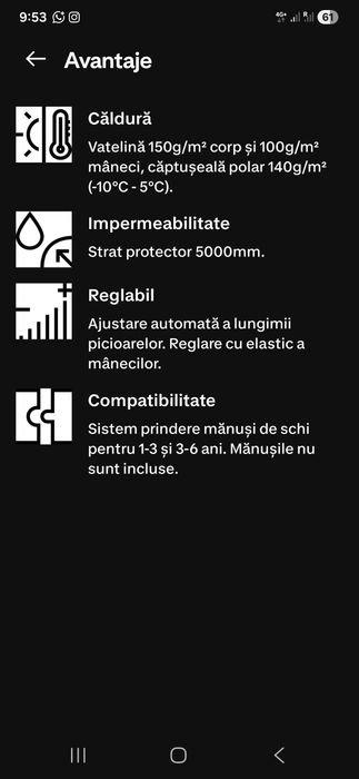 Combinezon calduros si impermeabil iarna copil