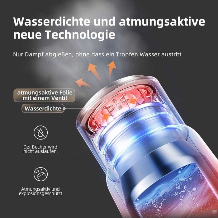 Електрическа кана Bear 300мл, 3в1, двуслойна облицовка, неръждаема