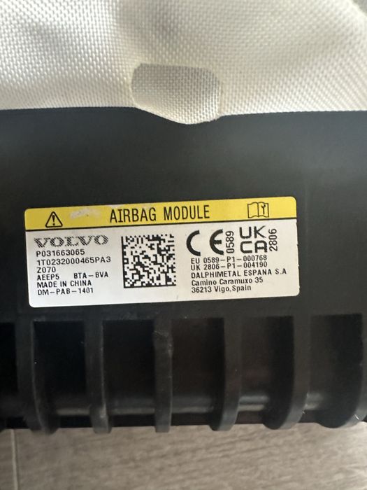 Airbag еърбег Volvo XC60 XC90 S90 S60 V90 въздушна възглавница